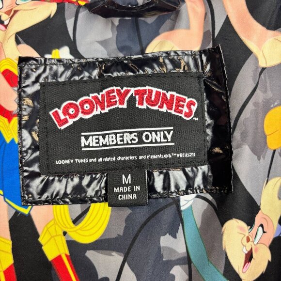 Limited Edition Space Jam x Members Only Shiny Puffer Jacket - Picture 4 of 9